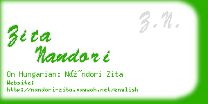 zita nandori business card